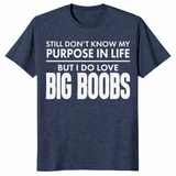 Purpose In Life sarcastic adult humor t-shirt in heather navy