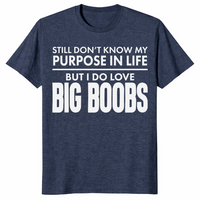 Purpose In Life sarcastic adult humor t-shirt in heather navy