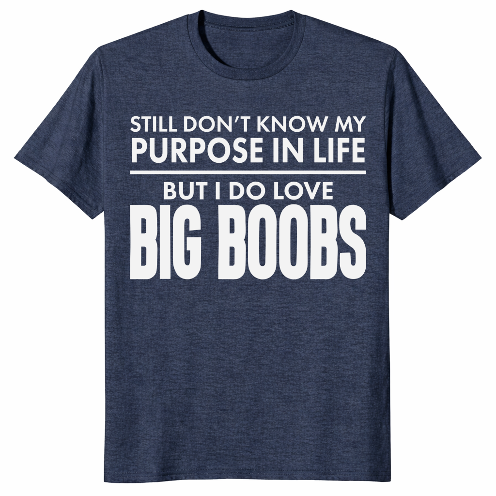 Purpose In Life sarcastic adult humor t-shirt in heather navy