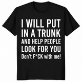 Put you in a trunk shirt in black