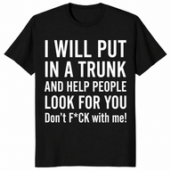 Put you in a trunk shirt in black