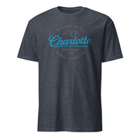 Heather Navy Queen City Tee Charlotte NC Graphic Shirt by Cuccico