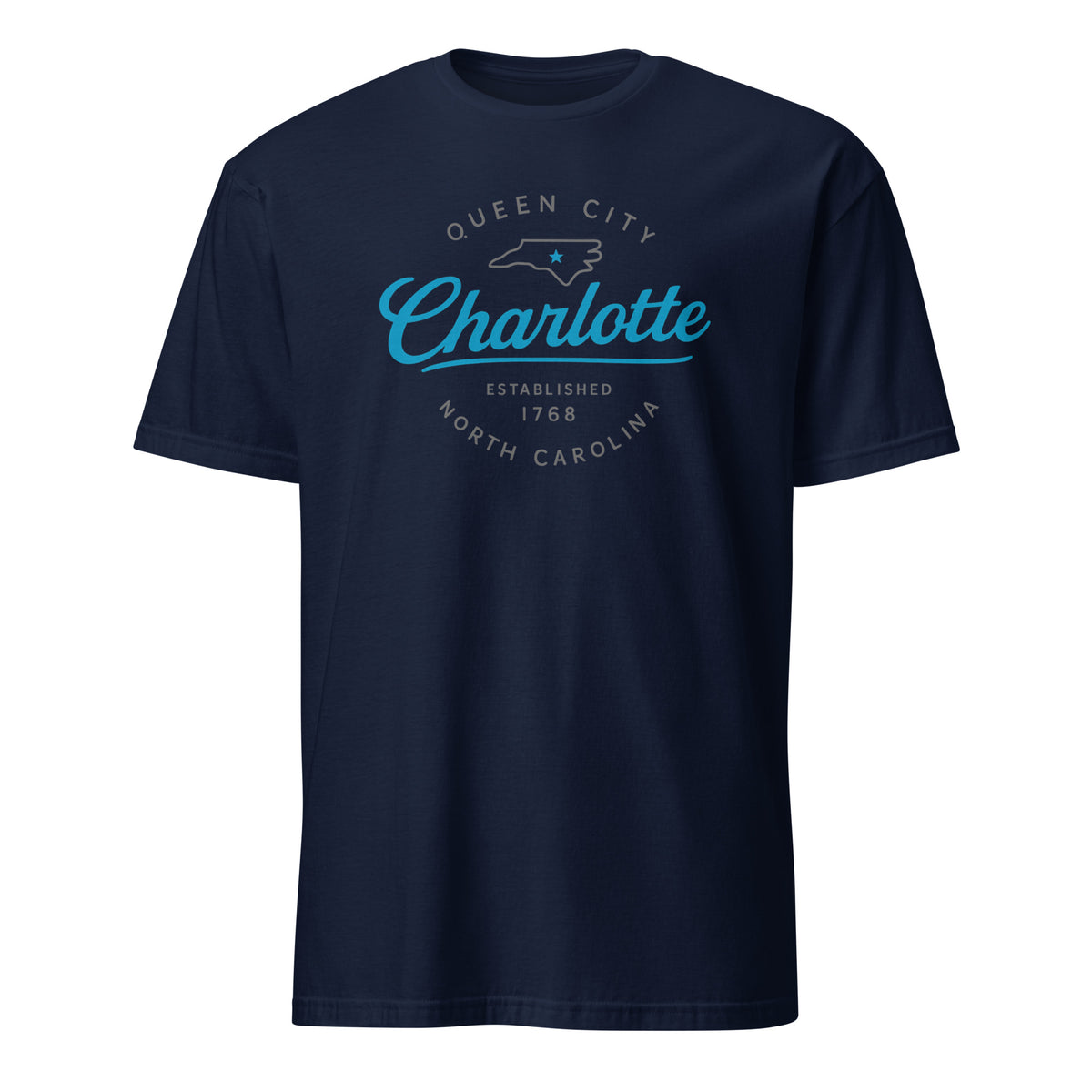 Navy Charlotte NC Queen City Tee by Cuccico