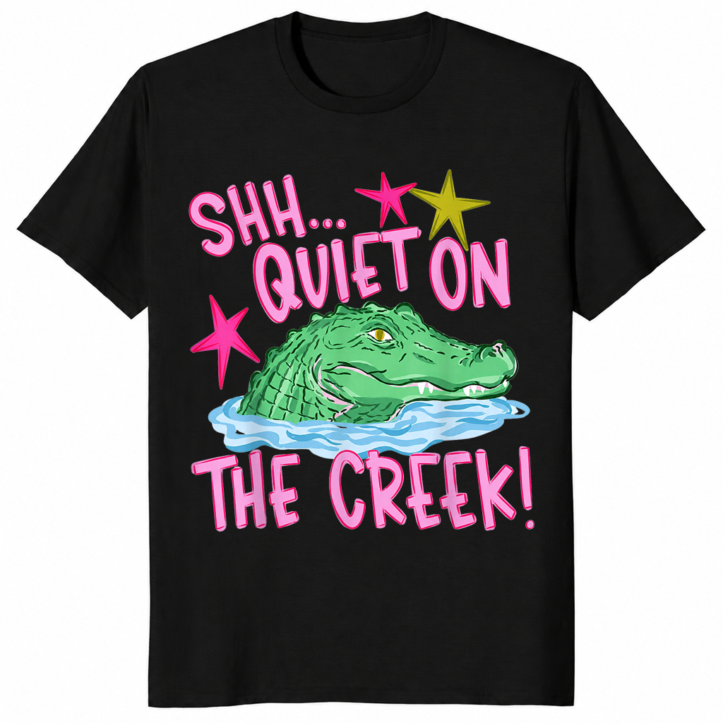 Quiet on the Creek Shirt in black