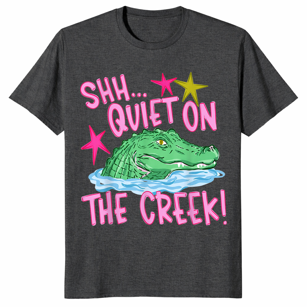 Quiet on the Creek Shirt in dark heather grey