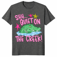 Quiet on the Creek Shirt in dark heather