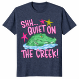 Quiet on the Creek Shirt in heather navy
