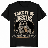 Raccoon Christian shirt in black