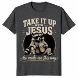Raccoon Christian shirt in dark heather grey