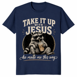 Raccoon Christian shirt in navy