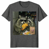 Raccoon Eating Tacos Shirt in dark heather