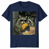 Raccoon Eating Tacos Shirt in navy