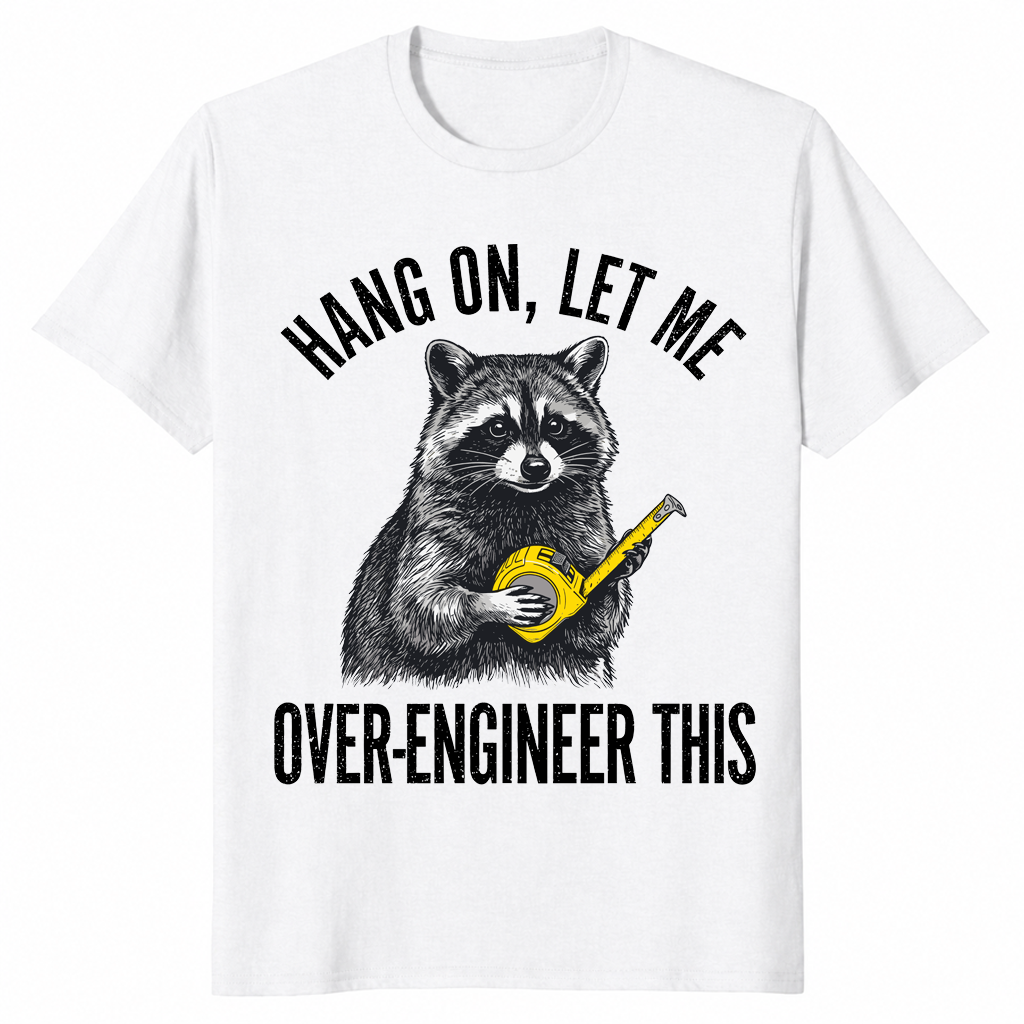 Hang On Let Me Over-Engineer This Raccoon Engineer Shirt | Cuccico