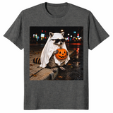 Raccoon ghost shirt in dark heather