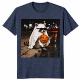 Raccoon ghost shirt in heather navy