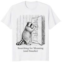 Funny Raccoon Searching For Meaning And Snacks T-Shirt | Raccoon Graphic Tee Gift | Cuccico