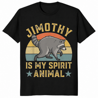 Raccoon spirit animal shirt in black