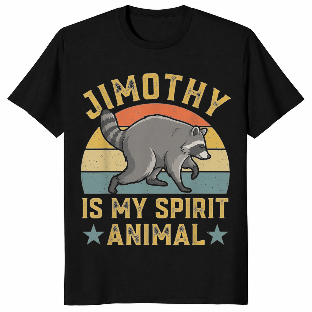 Raccoon spirit animal shirt in black