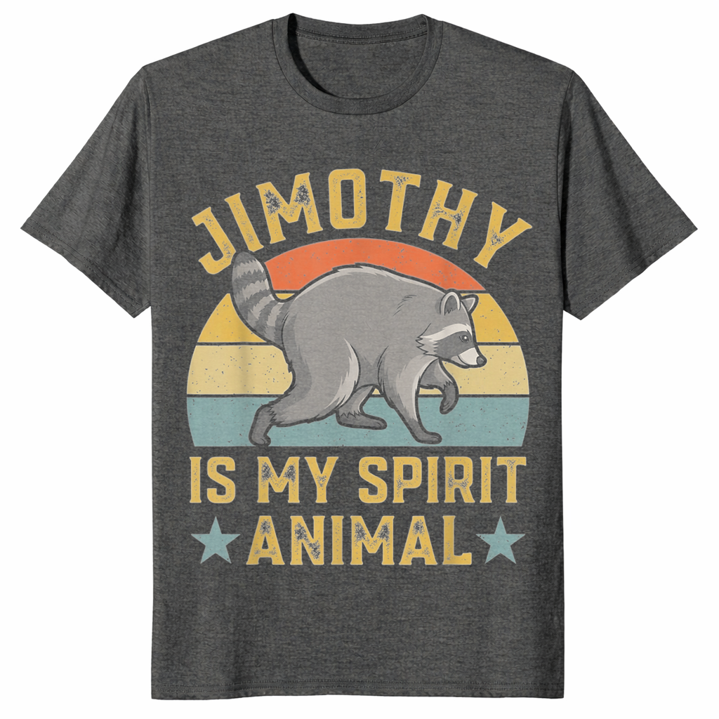 Raccoon spirit animal shirt in dark heather