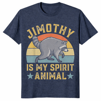 Raccoon spirit animal shirt in heather navy