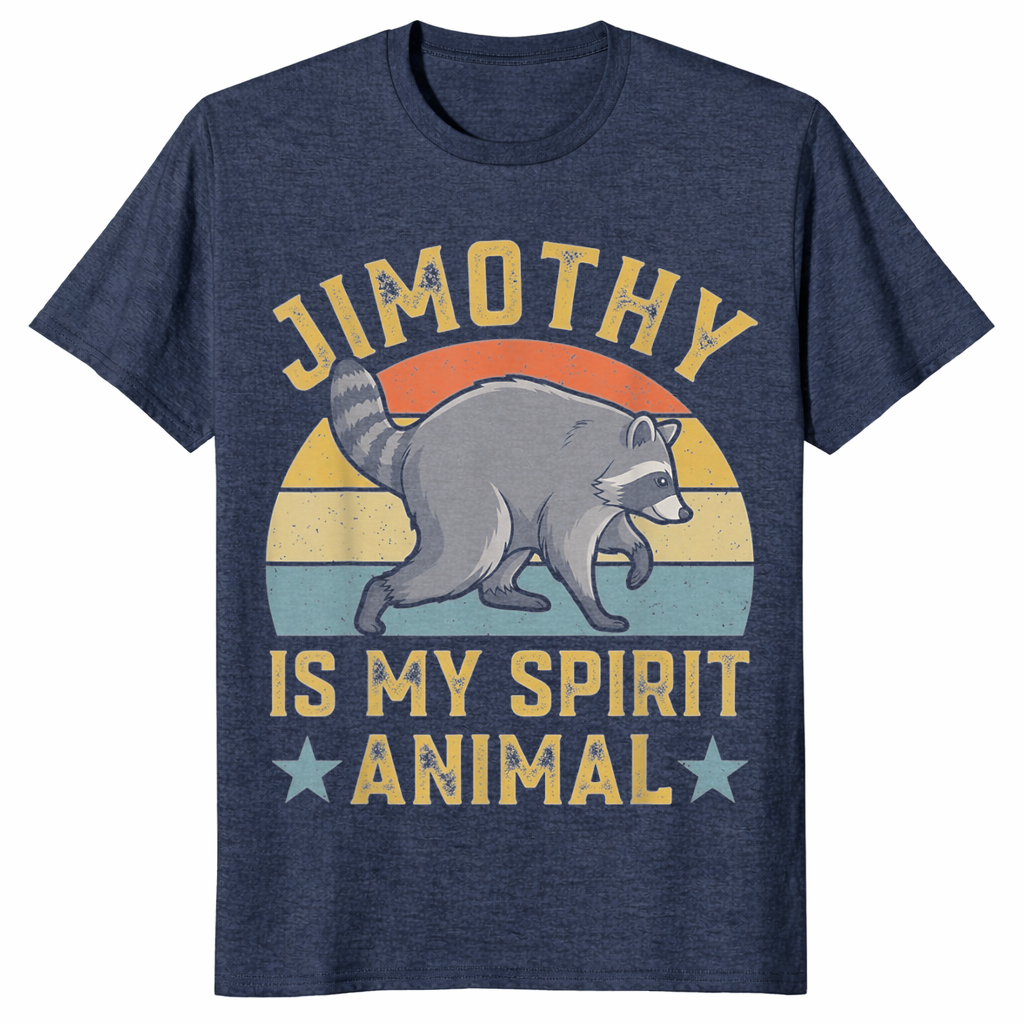 Raccoon spirit animal shirt in heather navy