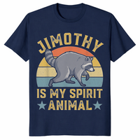 Raccoon spirit animal shirt in navy