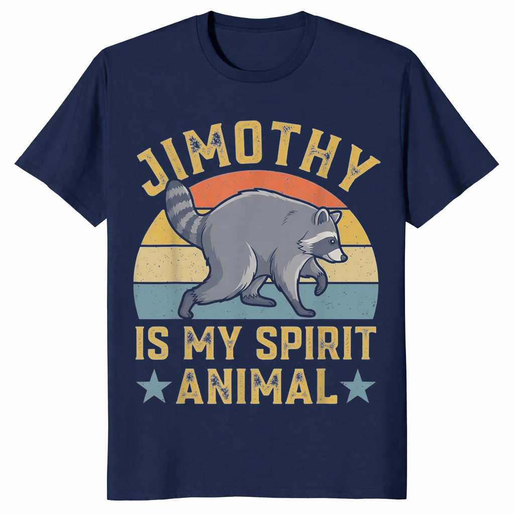 Raccoon spirit animal shirt in navy