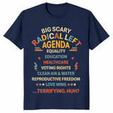 Navy radical left agenda liberal protest shirt progressive political gift
