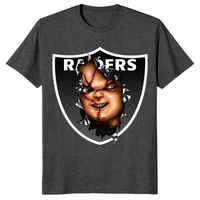 Raiders Chucky shirt in dark heather grey unisex cotton tee