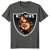 Raiders Chucky shirt in dark heather unisex cotton tee