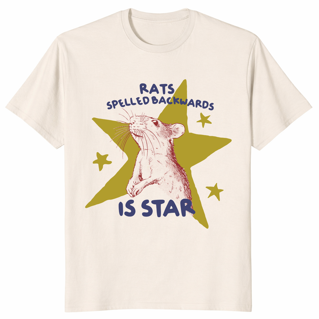 Natural Rats Spelled Backwards is Star shirt weird funny tee