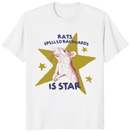 White Rats Spelled Backwards is Star shirt funny rat tee