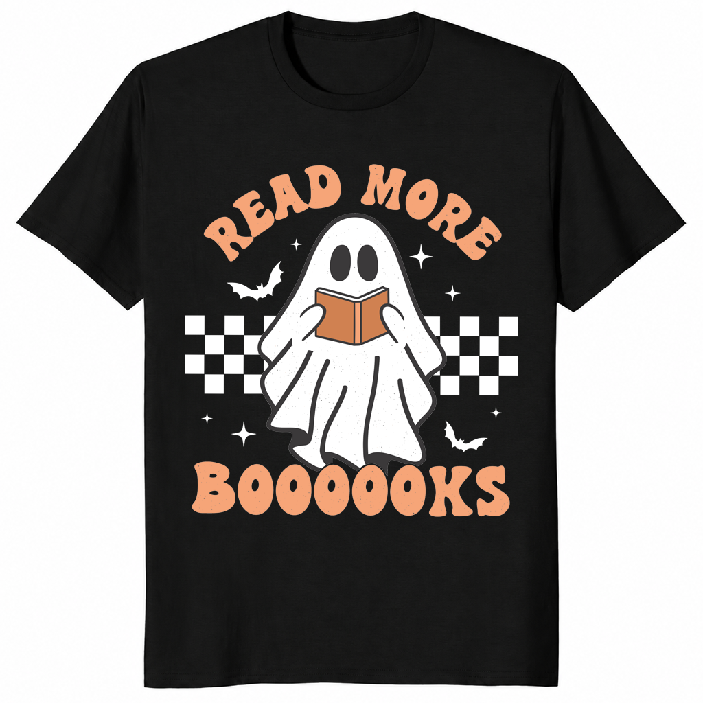 Read more books boo shirt black