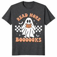 Read more books boo shirt dark heather grey