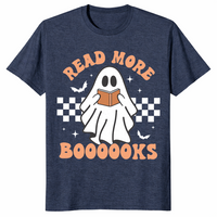 Read more books boo shirt heather navy