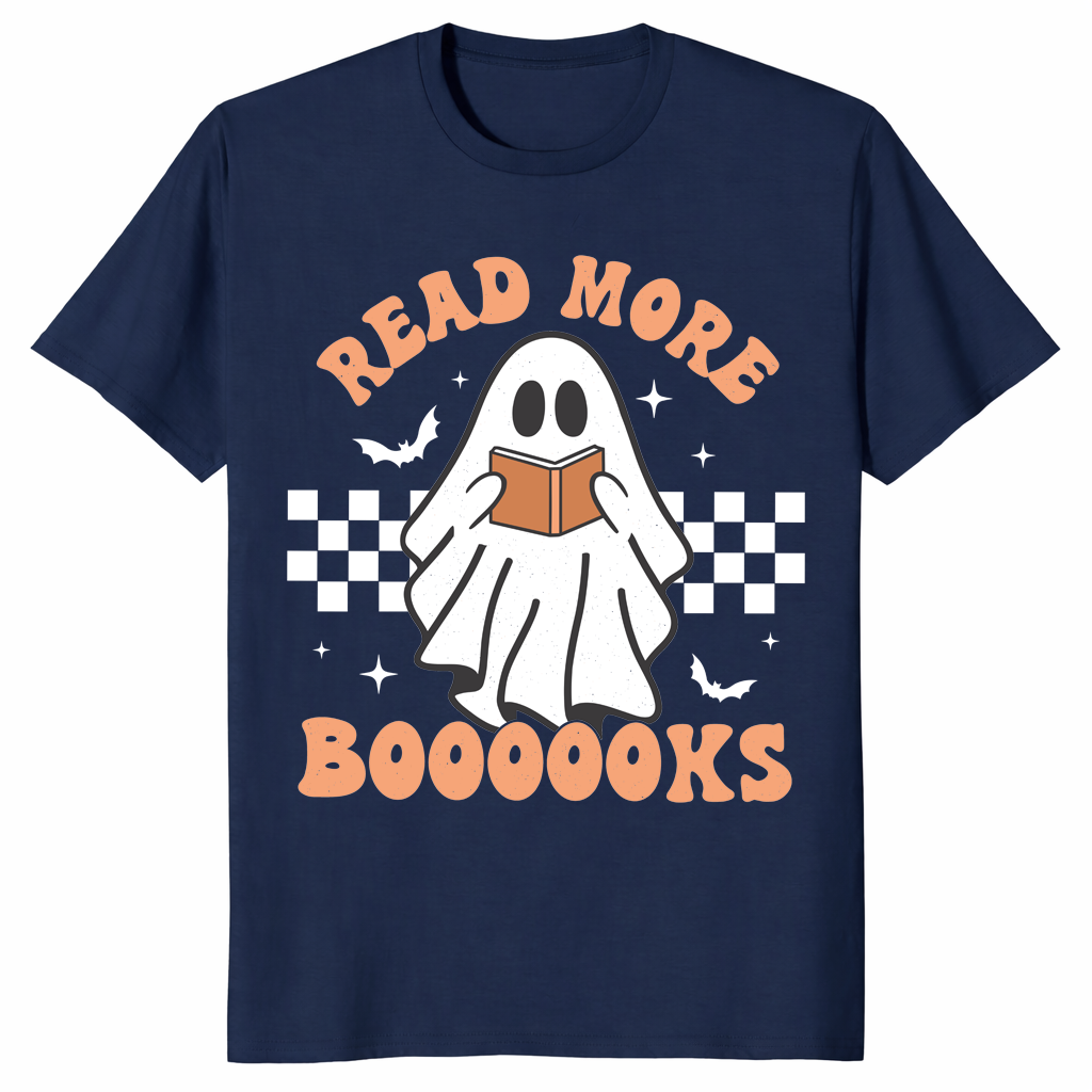 Read more books boo shirt navy