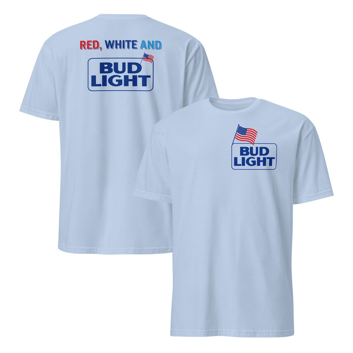 Red White And Bud Light 4th Of July T Shirt | Funny Tee | Cuccico