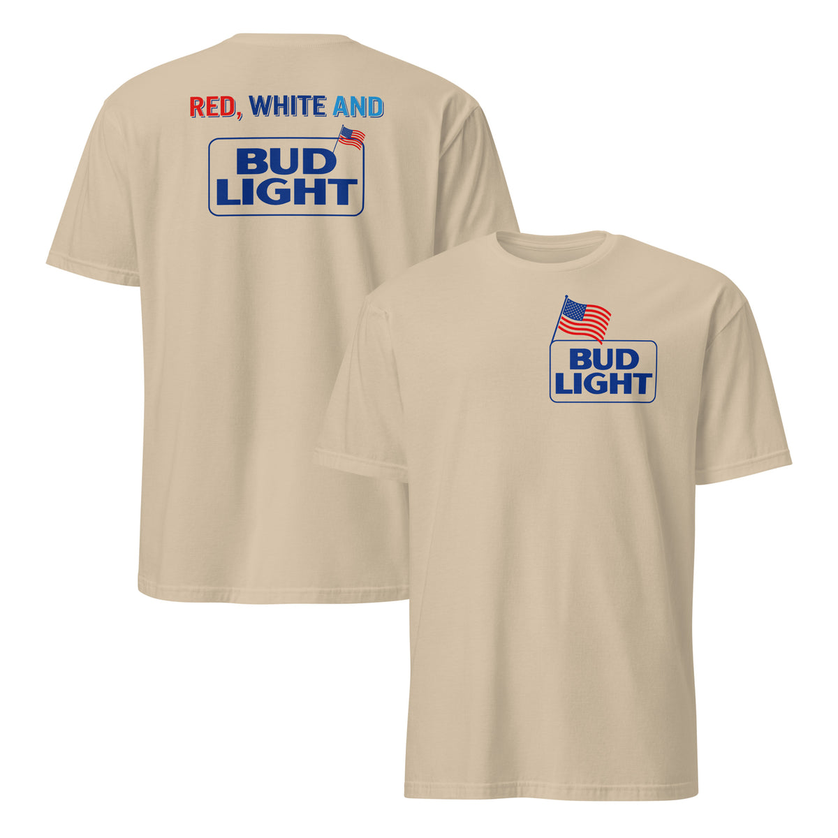 Red White And Bud Light 4th Of July T Shirt | Funny Tee | Cuccico