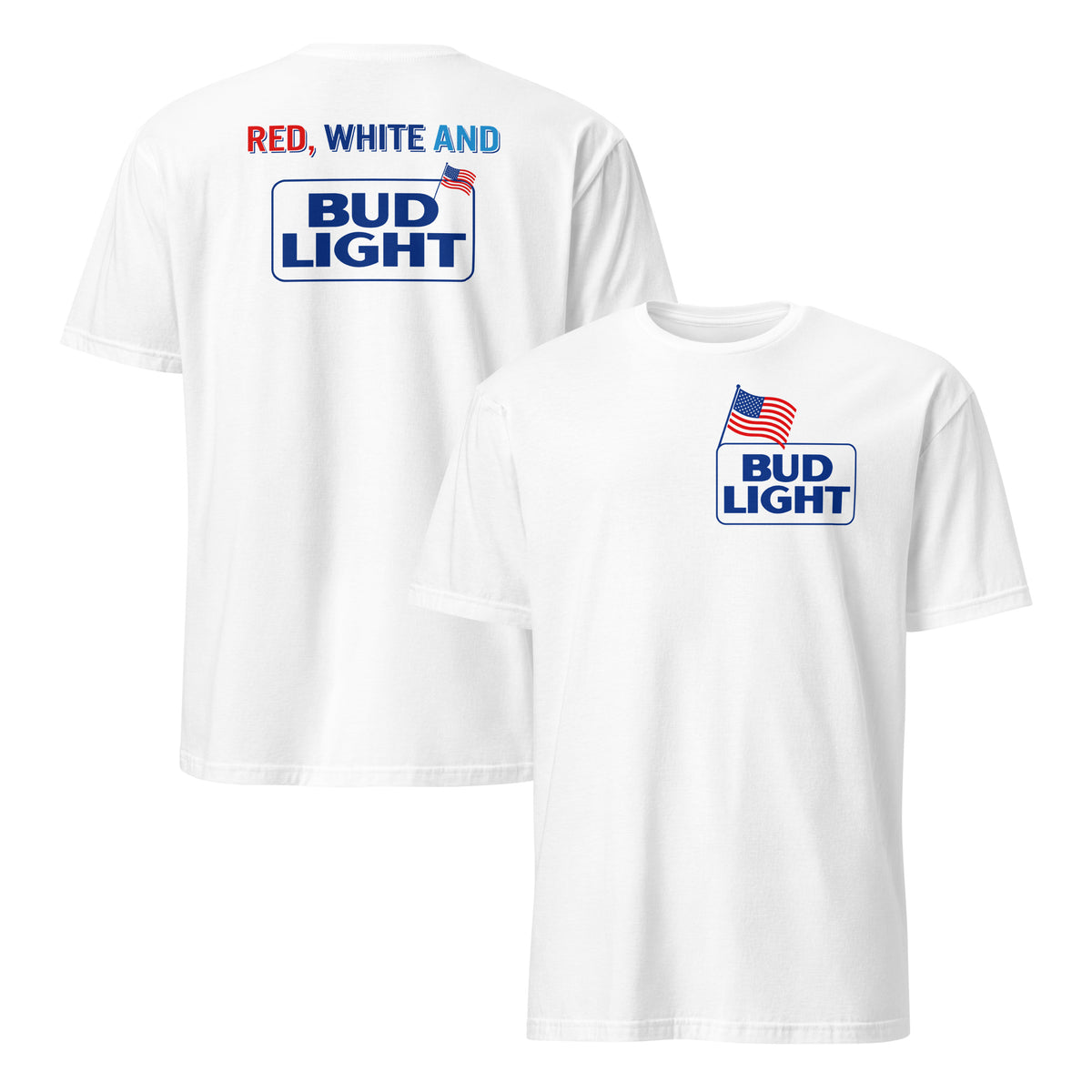 Red White And Bud Light 4th Of July T Shirt | Funny Tee | Cuccico
