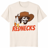 Natural color redneck cowboy graphic t shirt