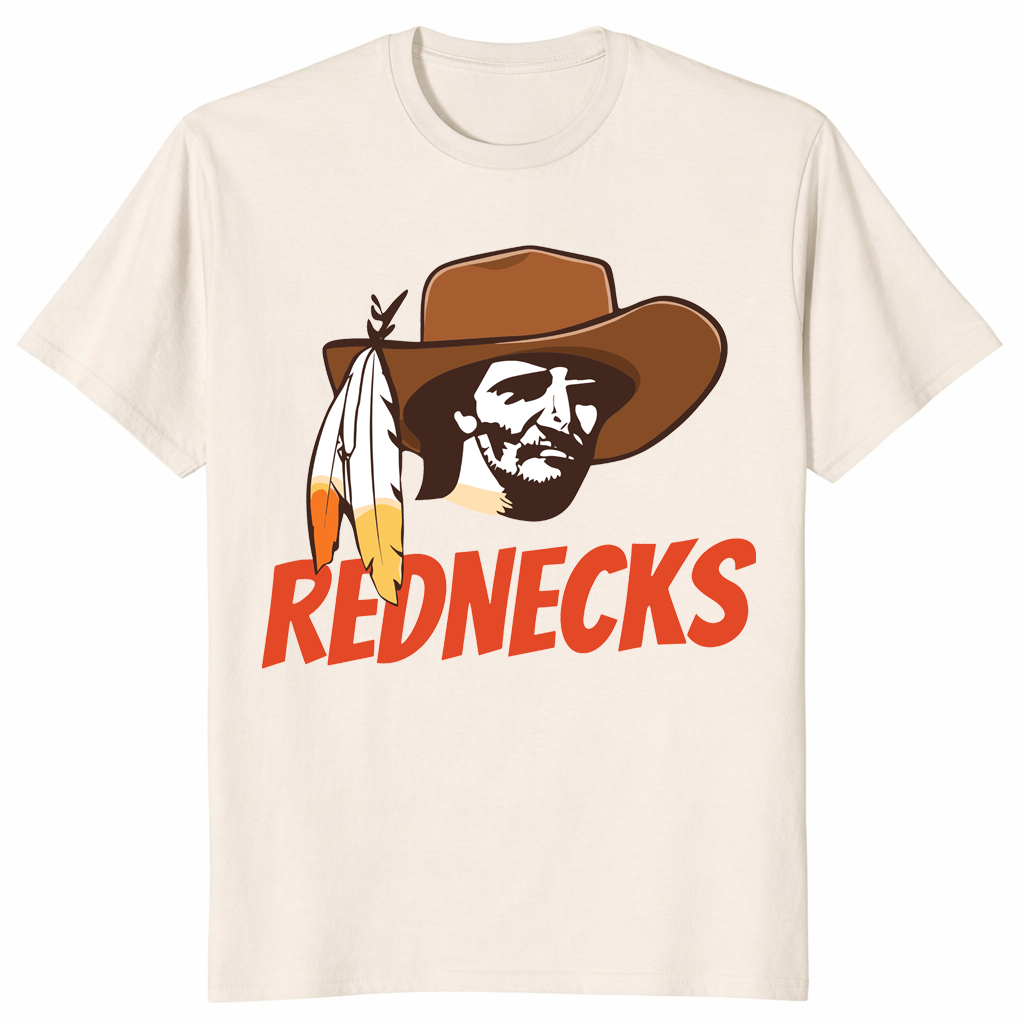 Natural color redneck cowboy graphic t shirt