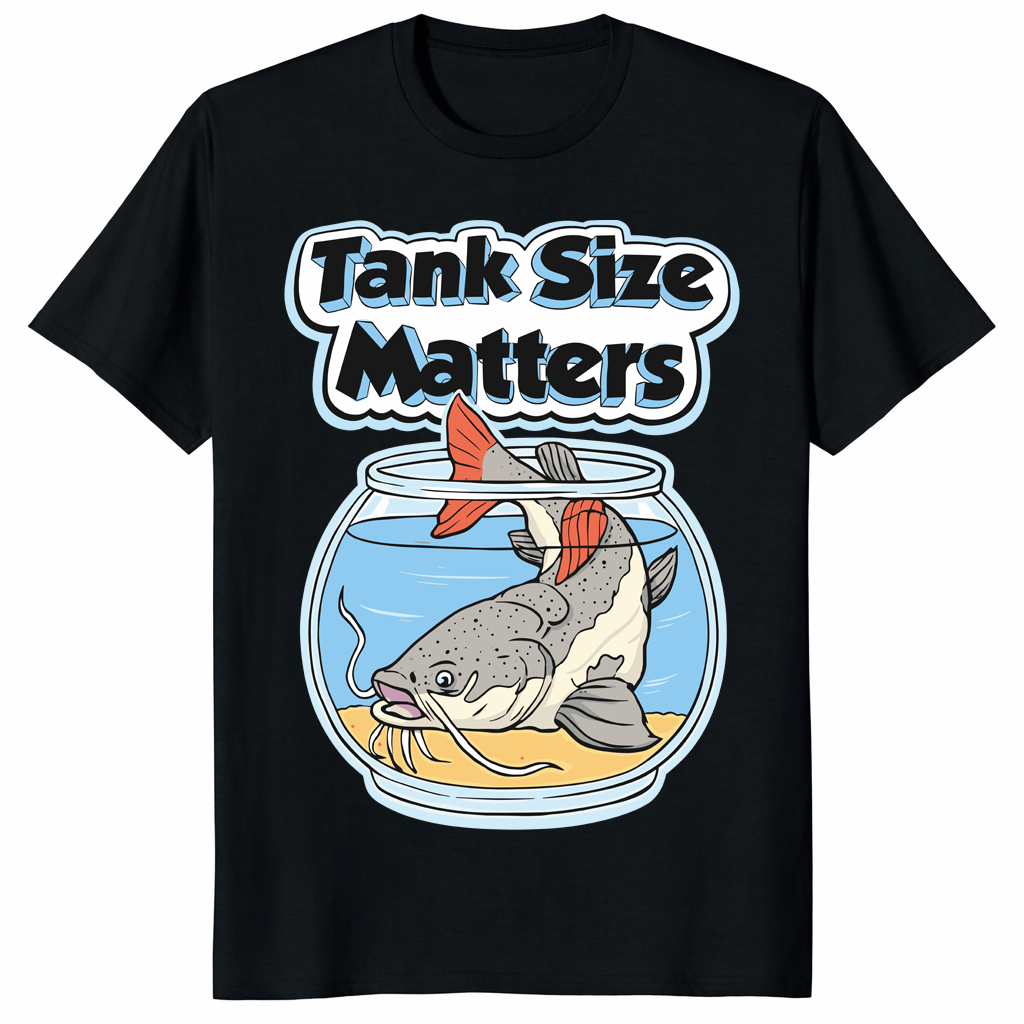 Redtail Catfish Tank Size Matters T-Shirt – Aquarium Keeper Humor | Cuccico