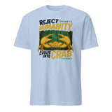 Reject Humanity Crab graphic tee in light blue by Cuccico