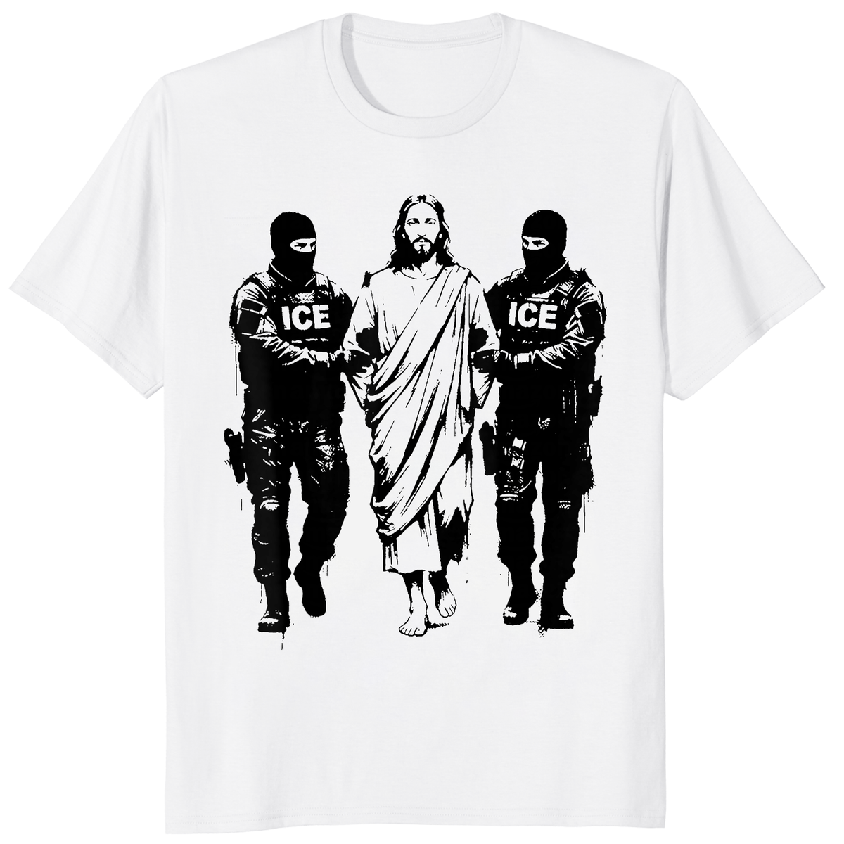 Resist ICE Jesus Shirt – Jesus Was A Refugee T-Shirt | Immigrant Rights Art Tee | Cuccico