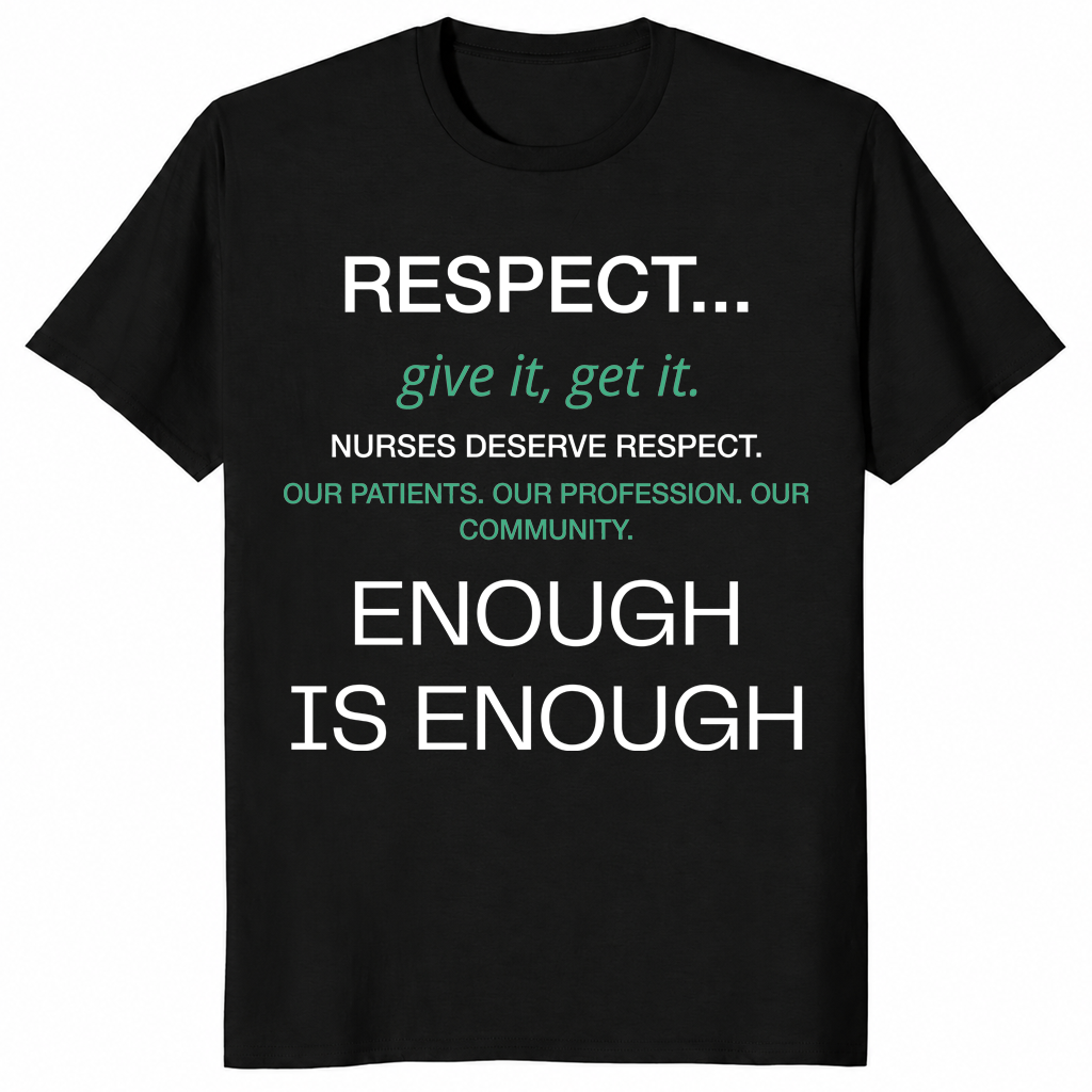 Respect Nurses Enough Is Enough Shirt | Nurse Appreciation Tee | Cuccico