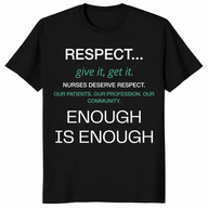 Respect Nurses Enough Is Enough Shirt | Nurse Appreciation Tee | Cuccico