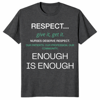 Respect Nurses Enough Is Enough Shirt | Nurse Appreciation Tee | Cuccico
