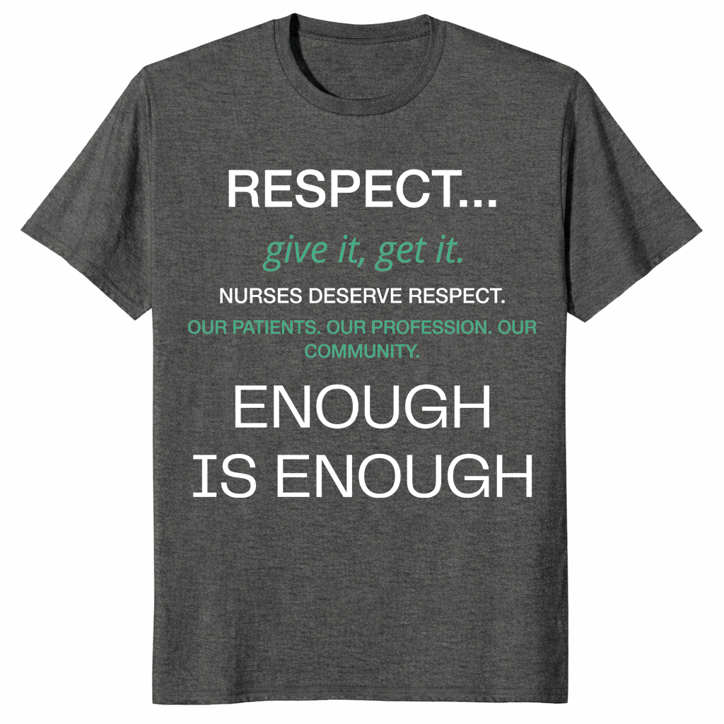 Respect Nurses Enough Is Enough Shirt | Nurse Appreciation Tee | Cuccico