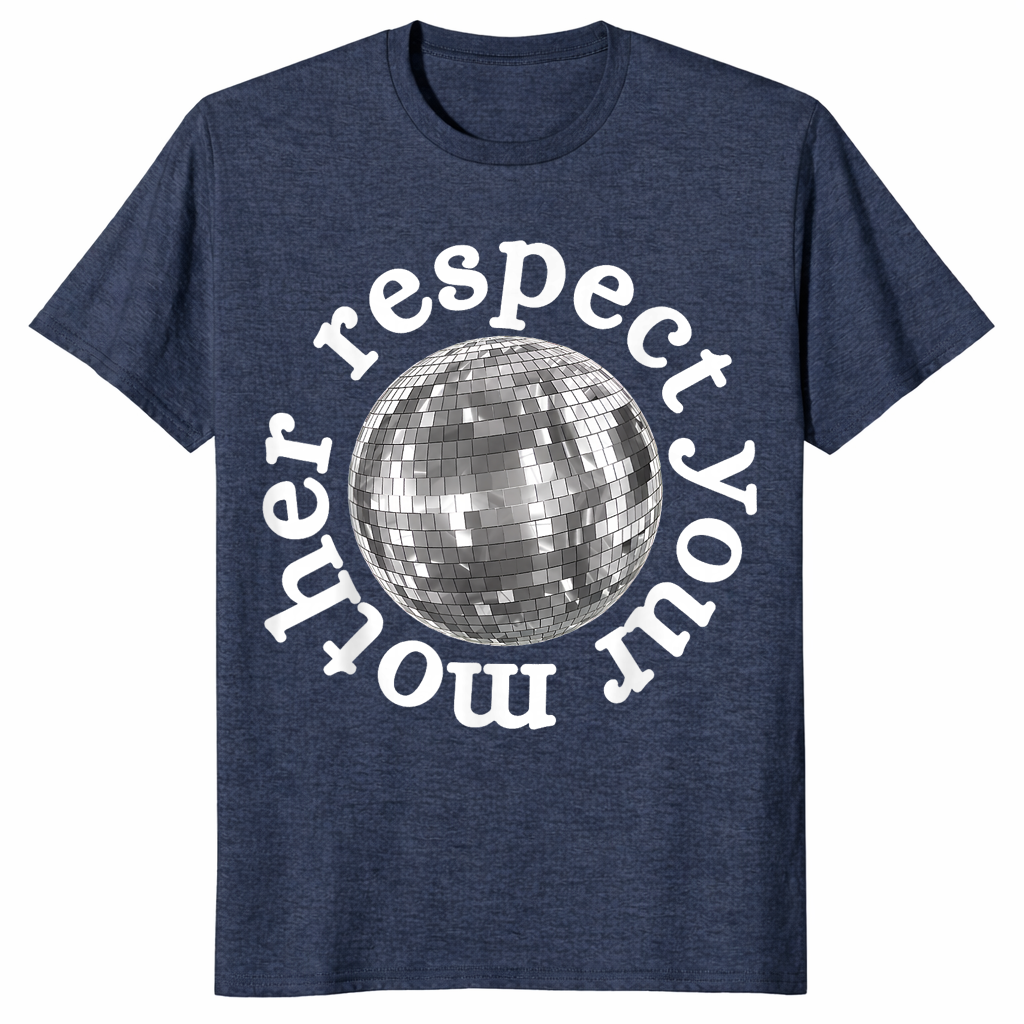 Respect Your Mother Shirt in heather navy