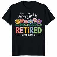Retirement shirt for women with floral retired established 2026 design
